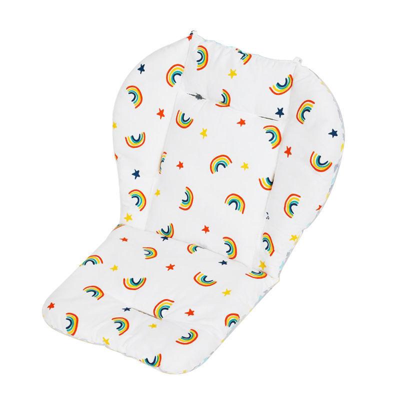 Baby Cushion for High Chair Baby Stroller Seat Mat Cute Animal Pattern Cotton Cushion Soft Double-Sided Thick Cushion Breathable