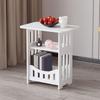 2/3 Tier Side Table Night Stand Narrow End Table Bookcase With Storage Shelf