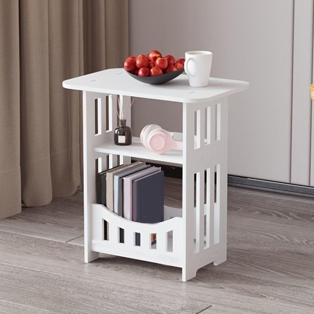 2/3 Tier Side Table Night Stand Narrow End Table Bookcase With Storage Shelf