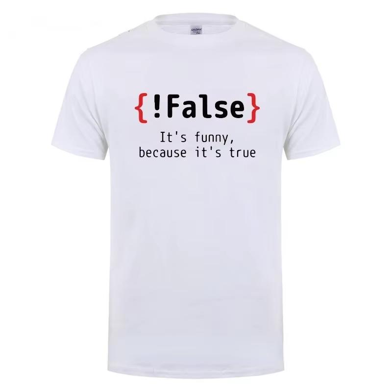 Cotton T Shirt Tee Summer High Street  Women Y2K Graphic Print Oversized  American TShirt False Its Funny Because Its True