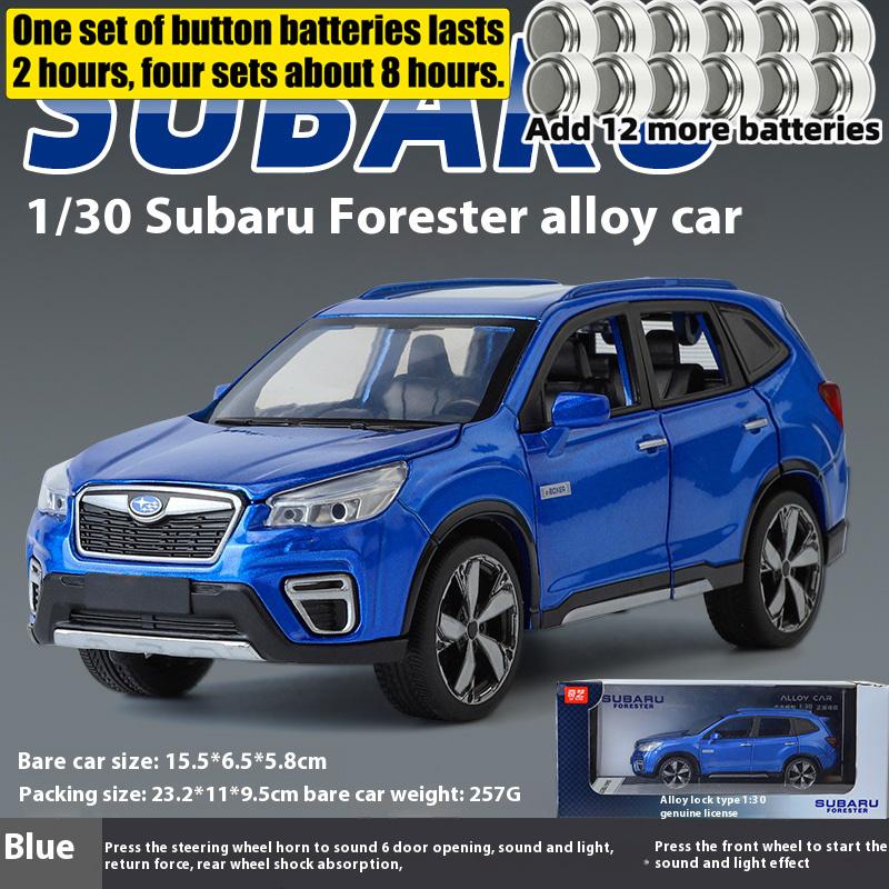 EHI1  1:30 Subaru Foreste SUV Alloy Diecast Off Road Model Computer Desktop Ornaments Kids Gift Birthday Present For Boys Collection