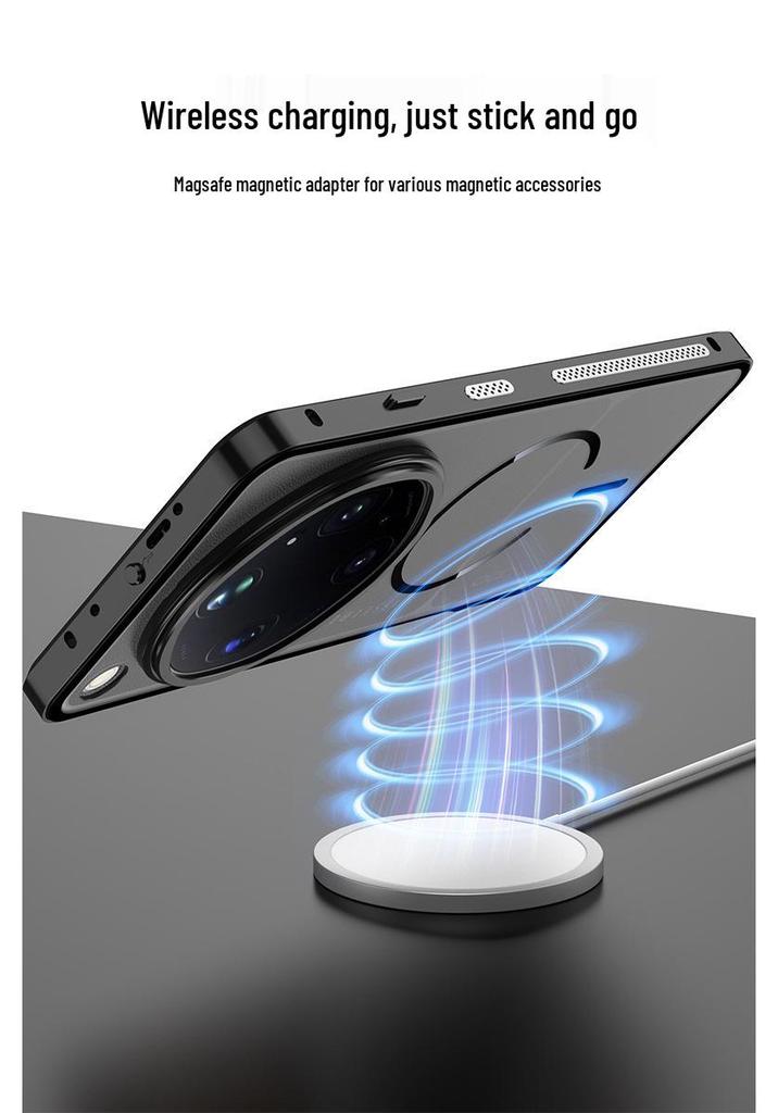 Magnetic Snap Button Metal Case for OPPO Find X9 Pro/X9S Pro with Frosted Back