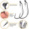 25pcs Fishing Hooks Twistlock Hooks Weighted Bass Hooks Swimbait Hooks for Soft Plastics Worm Hooks Saltwater Freshwater