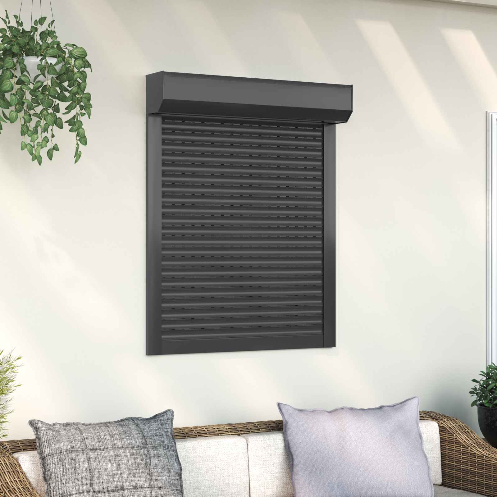 Rulložalūzijas antracīta pelēkas 70 x 100