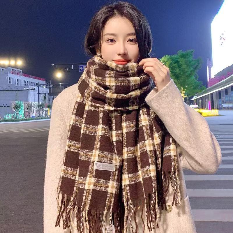 Women's European and American Style Long Fringe Mohair Scarf - Warm Autumn/Winter Shawl & Neck Warmer