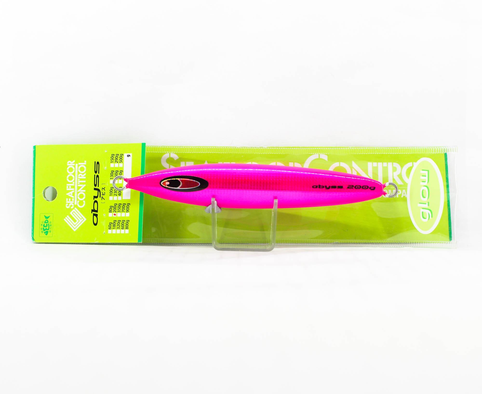 Seafloor Control Metal Jig Abyss 200 grams Chart Pink Zebra Glow GR (8919)