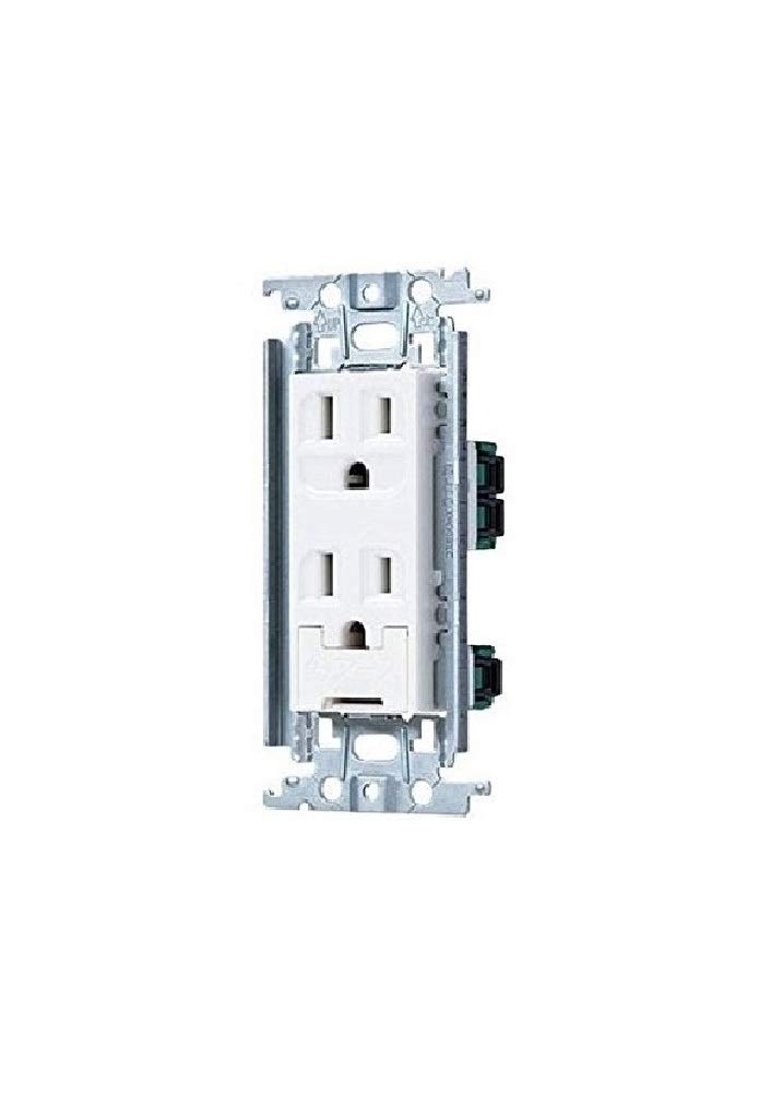 

Panasonic Grounded double outlet with embedded earth terminal metal White WTF113238W 5 pieces in 1 box (with frame)