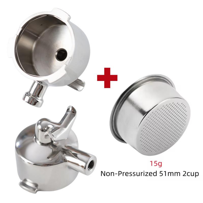 Doppelauslauf Siebträger 51mm Für Delonghi EC685 EC680 Espressomaschine Filter Siebträger 51mm Delonghi Zubehör