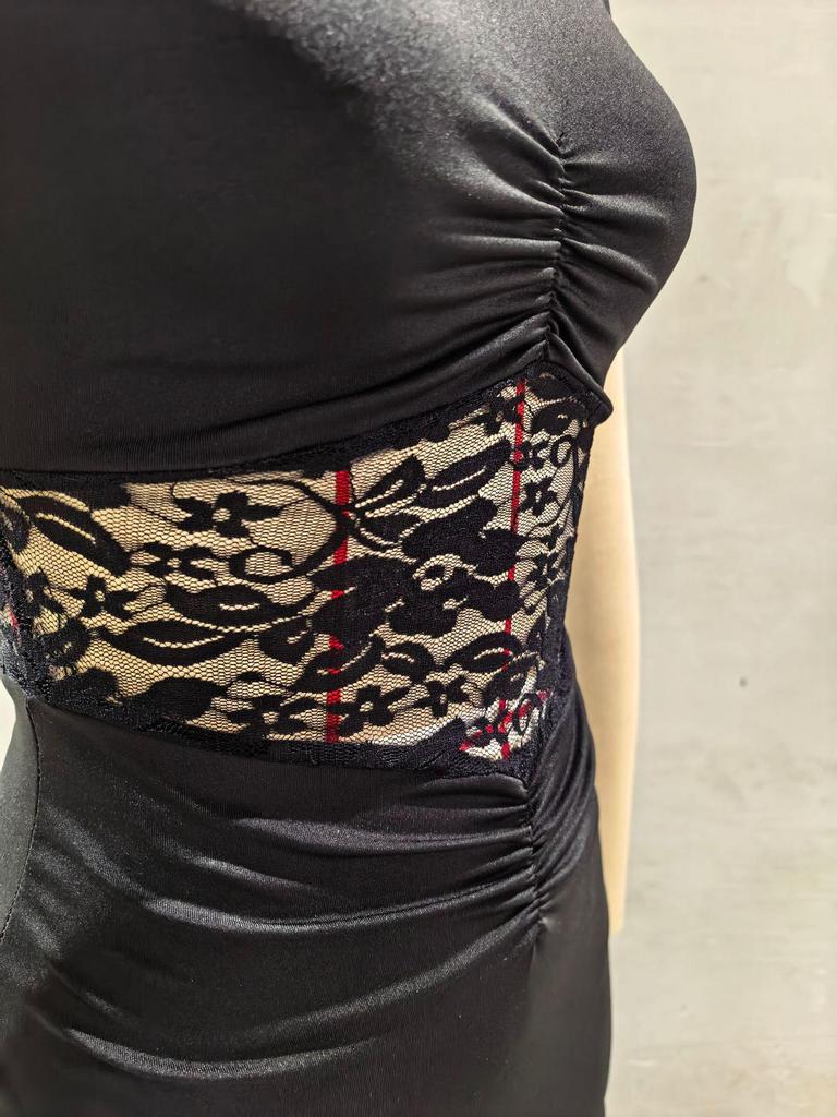 European-Style Spring Fashion Lace Patchwork Backless Sleeveless Long Dress