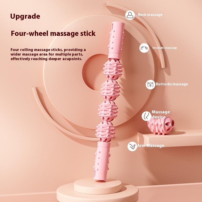 Gear Massage Stick Yoga Deep Muscle Relaxation Massage Shaft Personal Training Fascia Roller Plastic Roller Stick Shaft Fitness