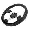 Steering Wheel Universal 13in Racing Style PU Aluminum Comfortable Grip 6 Hole Car Steering Wheel with Horn Button