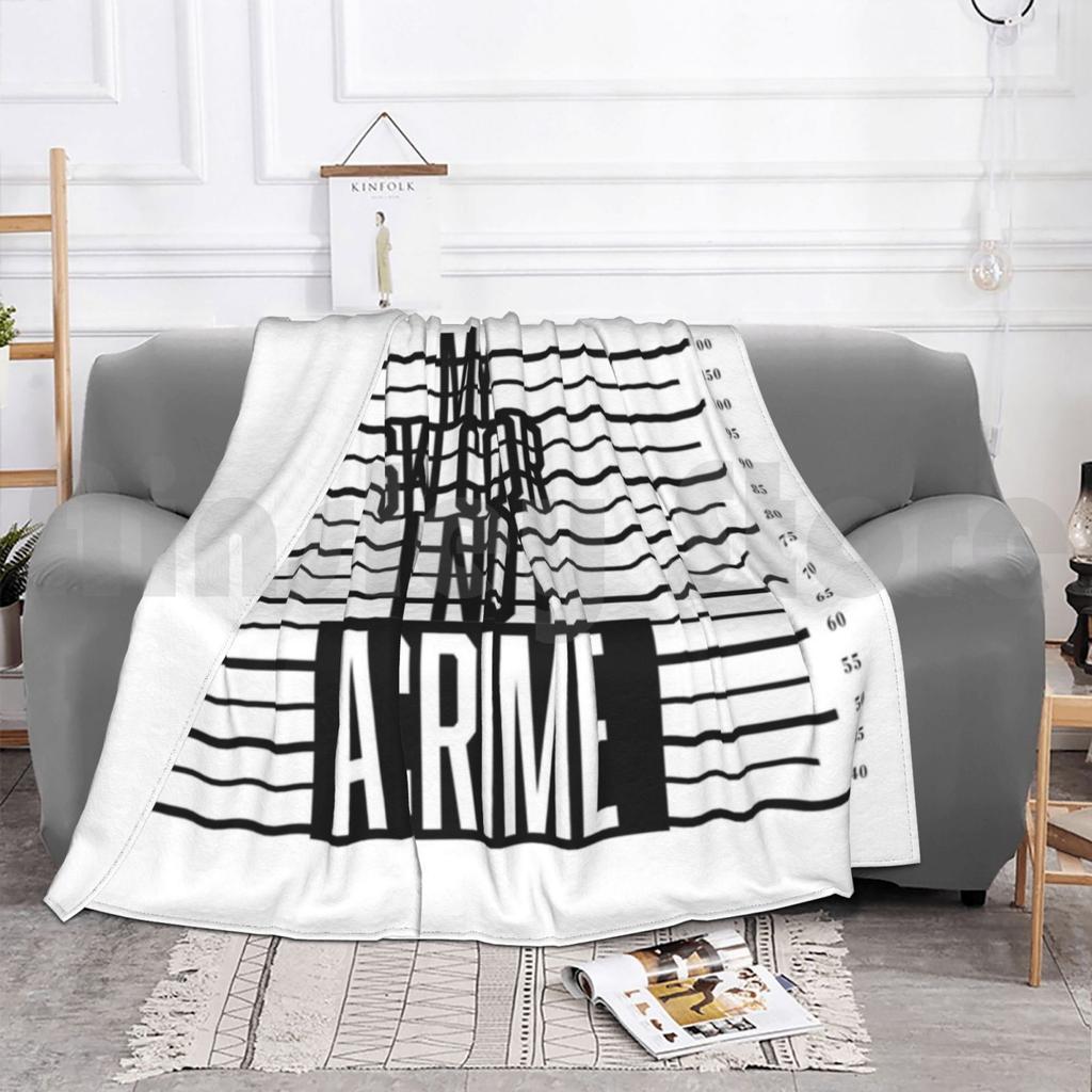 I Am Not A Crime Blanket For Sofa Bed Travel Skin Color Black White Colorism Movement King Queen Melanin Skin