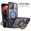 Luxury Rotating Magnet Ring Fold Stand Phone Case For iPhone 17 Air 15 16 Pro Max 14 13 12 11 Lens Protector Clear Acrylic \';[.