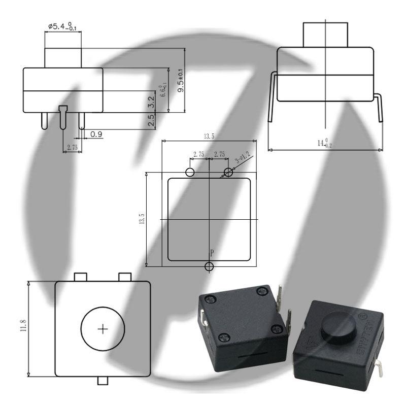 12x12 LED Flashlight Desk Lamp with Self-Locking Power Switch