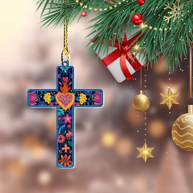 Pingente de Cruz de Páscoa em Acrílico para Carro Com Design Minimalista Para Decoração de Interior de Veículo