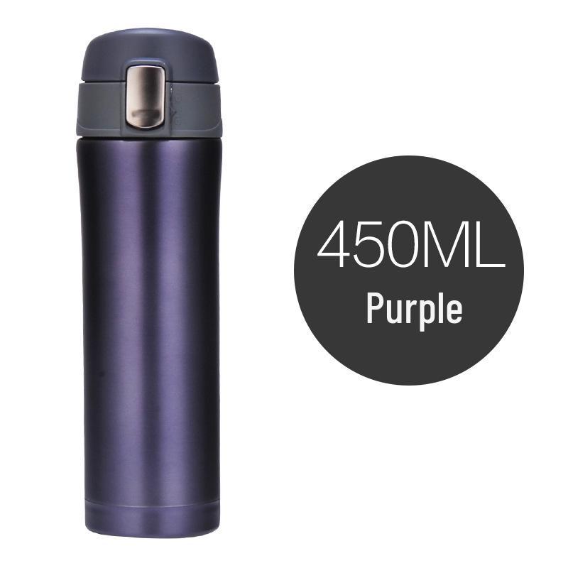 Copo Térmico de Aço Inoxidável com Abertura de um Clique - Presente da Loja 4S