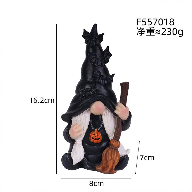 

Хэллоуинские полимерные фигурки гномов с привидением, тыквой и шляпой ведьмы для домашнего настольного декора, украшения для вечеринки, комнатные праздничные украшения