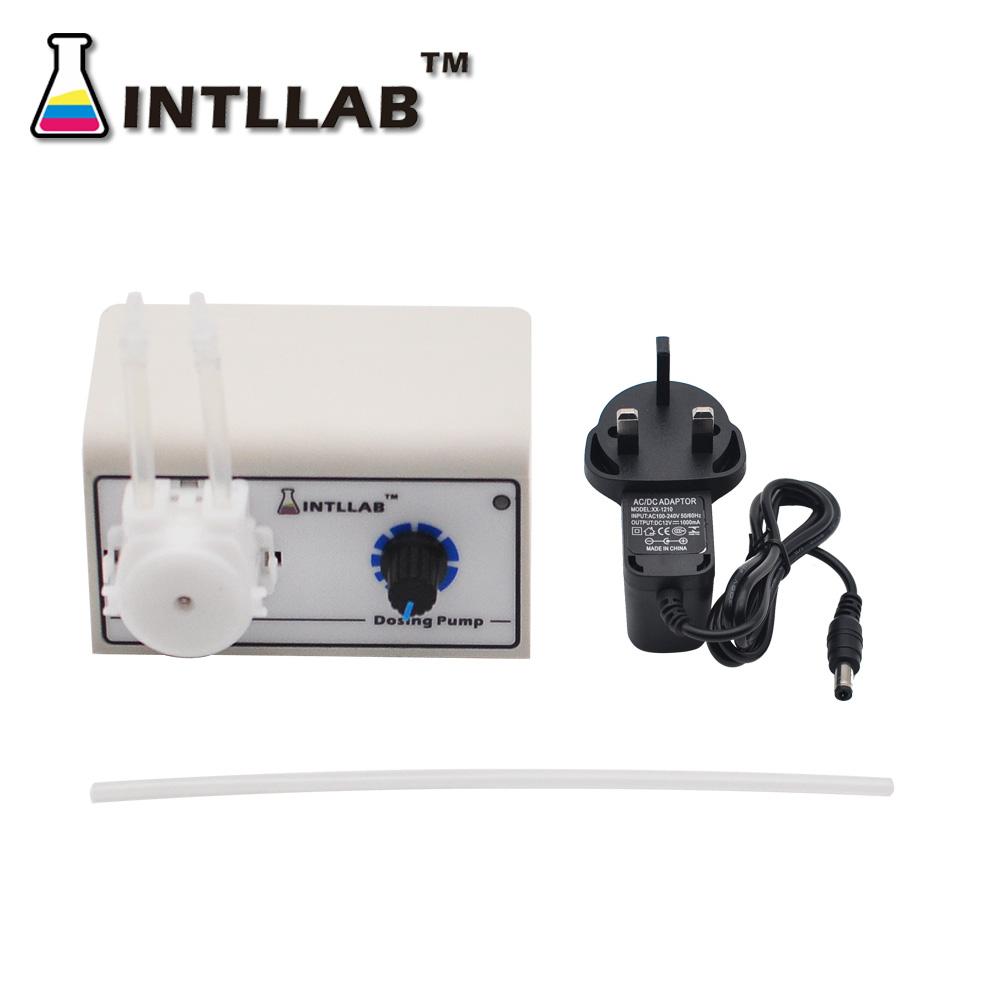 Programmable Peristaltic Pump 12V DC In Laboratory for Precise Liquid Dosing In Biology Research.