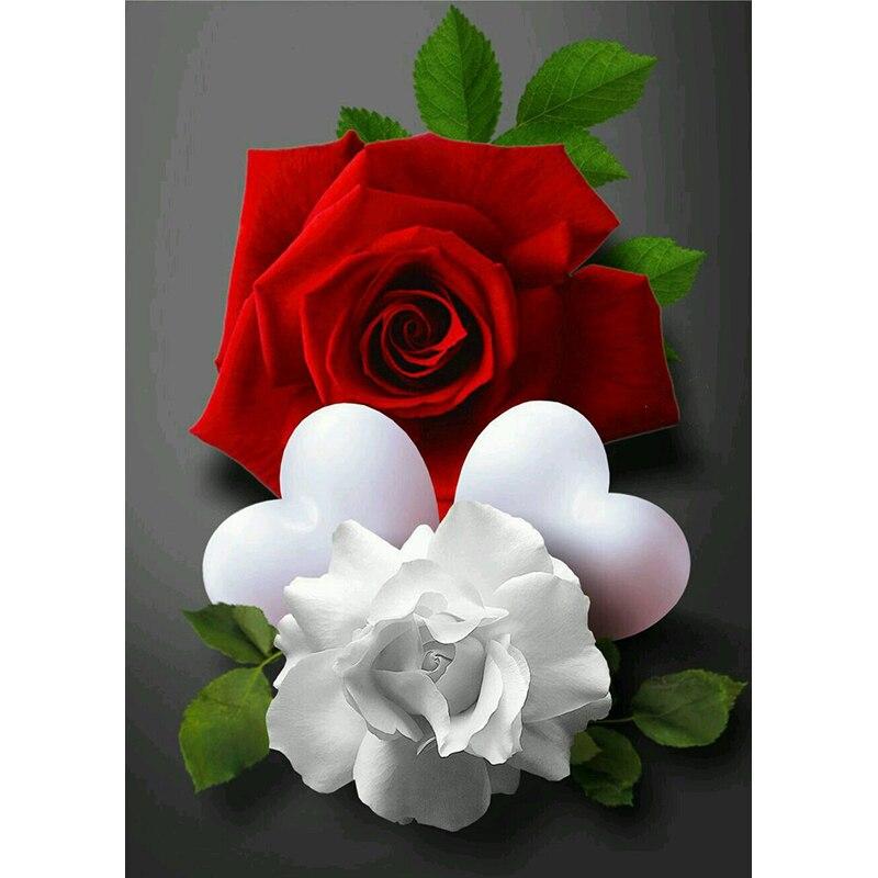 5D DIY Diamond Painting Orchid Scenery Flower Pictures Diamond Embroidery Full Round Rhinestones Crafts Home Decor Gift