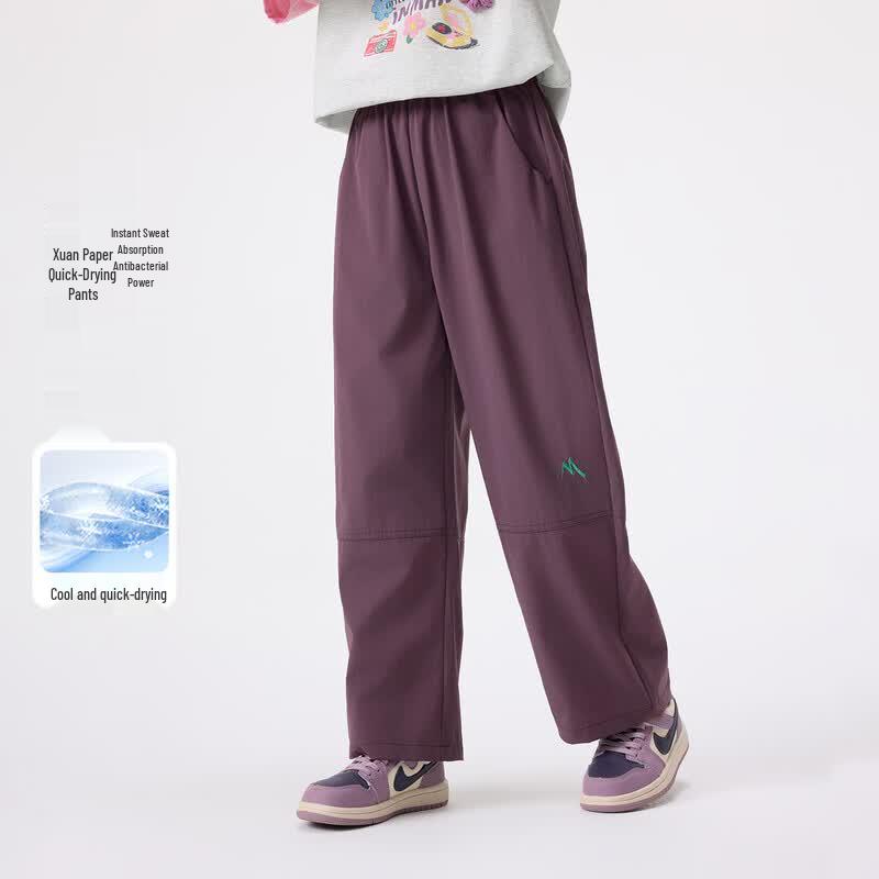 Xiaoyinman Girls  7A Antibacterial Quick-Dry Loose Sports Pants 160