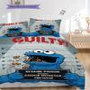 1PC Sesame Street pattern Bedding Quilt Set Quilt Cover Pillowcase Home Decoration Birthday Gift (1 * duvet cover + 2 * pillowcase, without core)