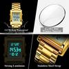 CAREKISO Luxury Brand Men Watch Waterproof LED Week Date Alarm Man Wristwatch Stainless Steel Fashion Electronic Watches For Men