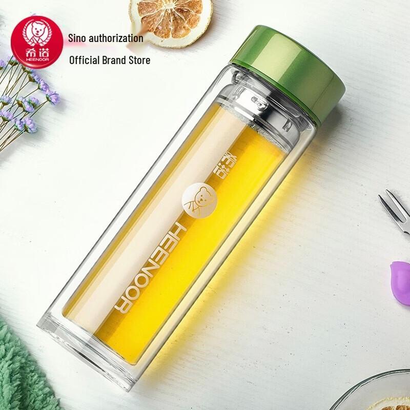 

Heenoor Double Wall Glass Tea Mug with Infuser
