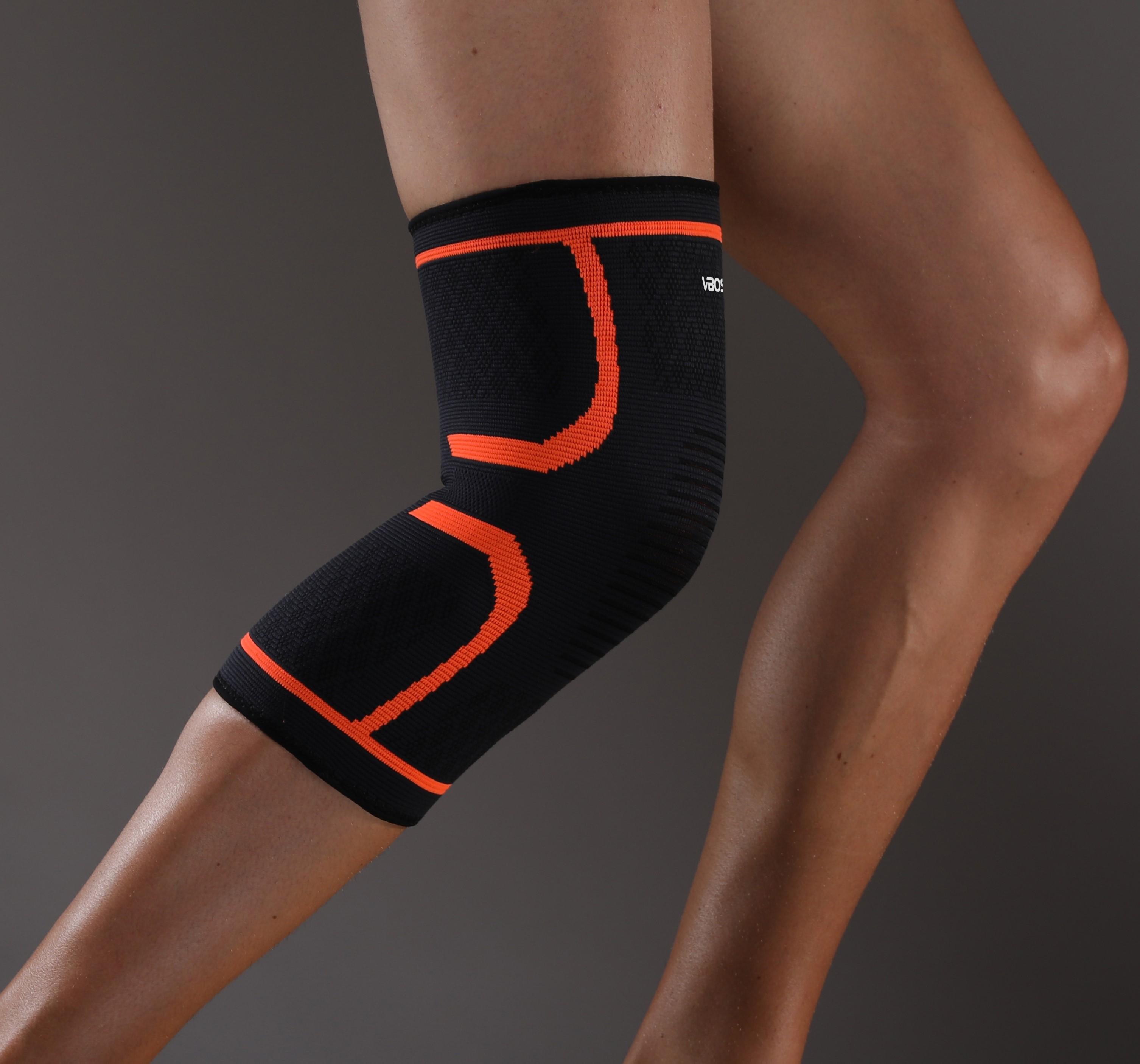 

1 Pc Elastic Breathable Compression Knee Support Sleeve for Basketball Running Cycling M помаранчевий