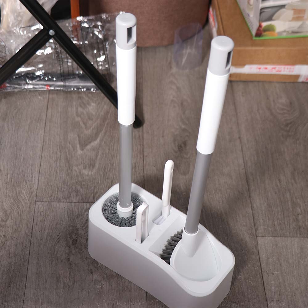 4-in-1 Bathroom Toilet Brush Long Handle WC Cleaning Brush  Toilet Washing
