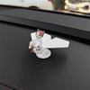 Solar Powered Rotating Airplanes Car Accessory Dashboard Decoration ABS Craft with Secure Silicone Mount for Long Travel