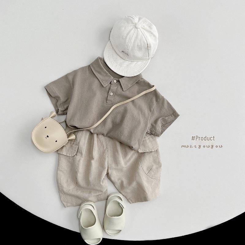 Children's Summer Cotton Short-Sleeve Polo - Korean Style Versatile Trendy Tee for Boys and Girls