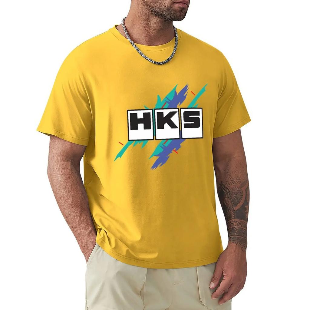 Mens T-shirt Euro Size TOPS Limited HKS Power And Sportser Performance Turbo Logo Unisex Tee-shirt Women Top Tees