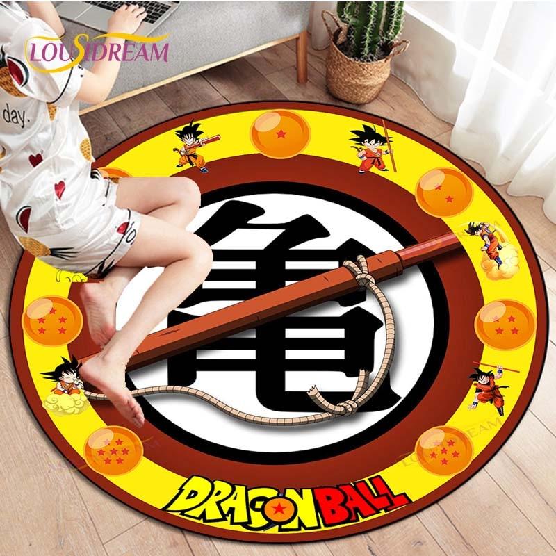 Dragon Ball Z Round Goku Living Room Decoration Carpet Kakarot Animation Rug Flannel Home Floor Mat Bedroom Rug
