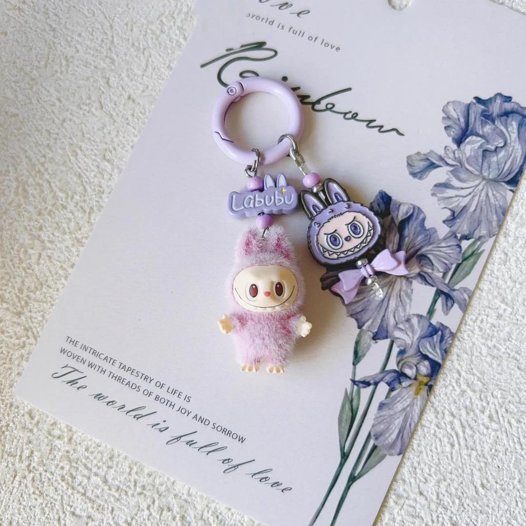 Doll Vinyl Sitting Cute Baby Mobile Phone Pendant Keychain Handmade DIY Car Pendant