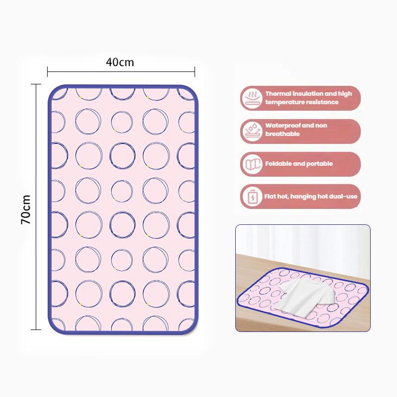 Soft Ironing Mat 6-Layer Thickened Non-slip Laying Ironing Board Protection Heatproof Pad Foldable Insulated for Travel Home