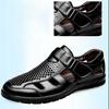 Sommer Herren Business Casual Leder Spitze Loch Hohl Mesh Arbeitssandalen