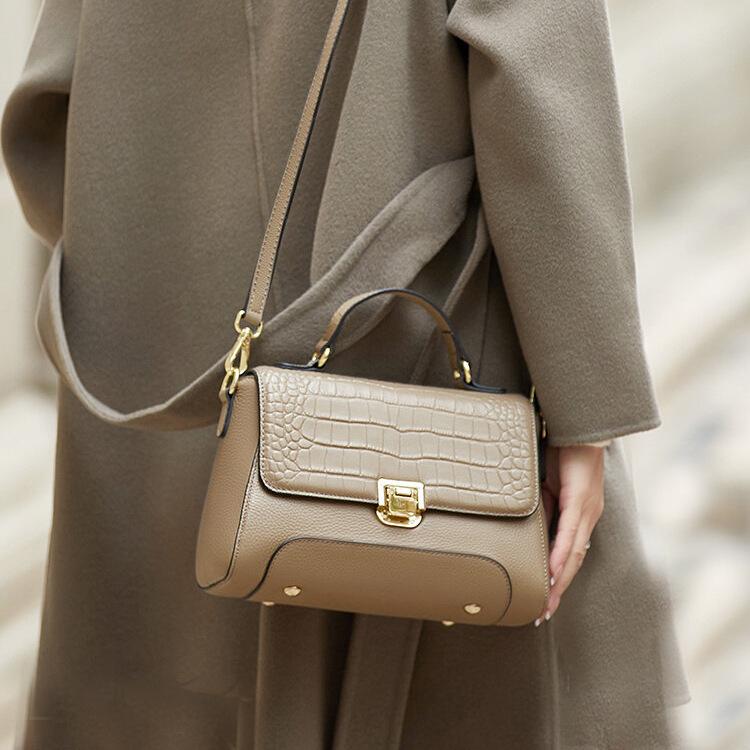 Leather Women's Bags, Spring Bags, Versatile and High-end, Ladies' Handbags, Commuter Crossbody Single-shoulder Bags
