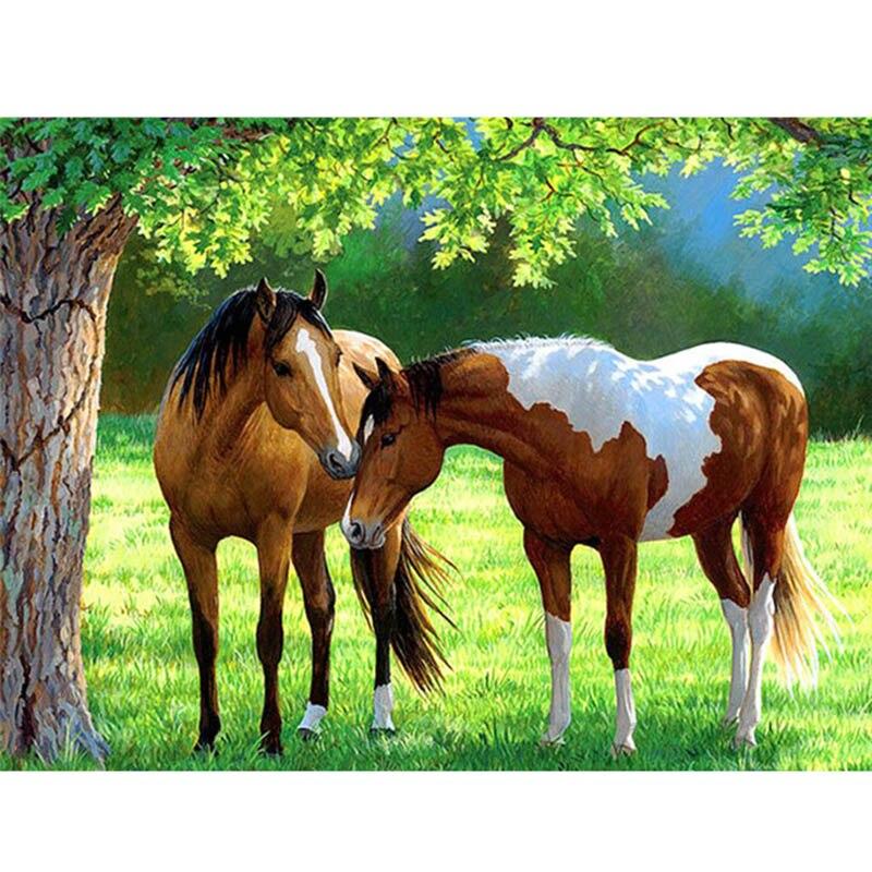 5D Diy Pferd Diamant Malerei Kreuzstich Volle Runde Diamant Stickerei Tiere Mosaik Strass Kits Wand Kunst Wohnkultur