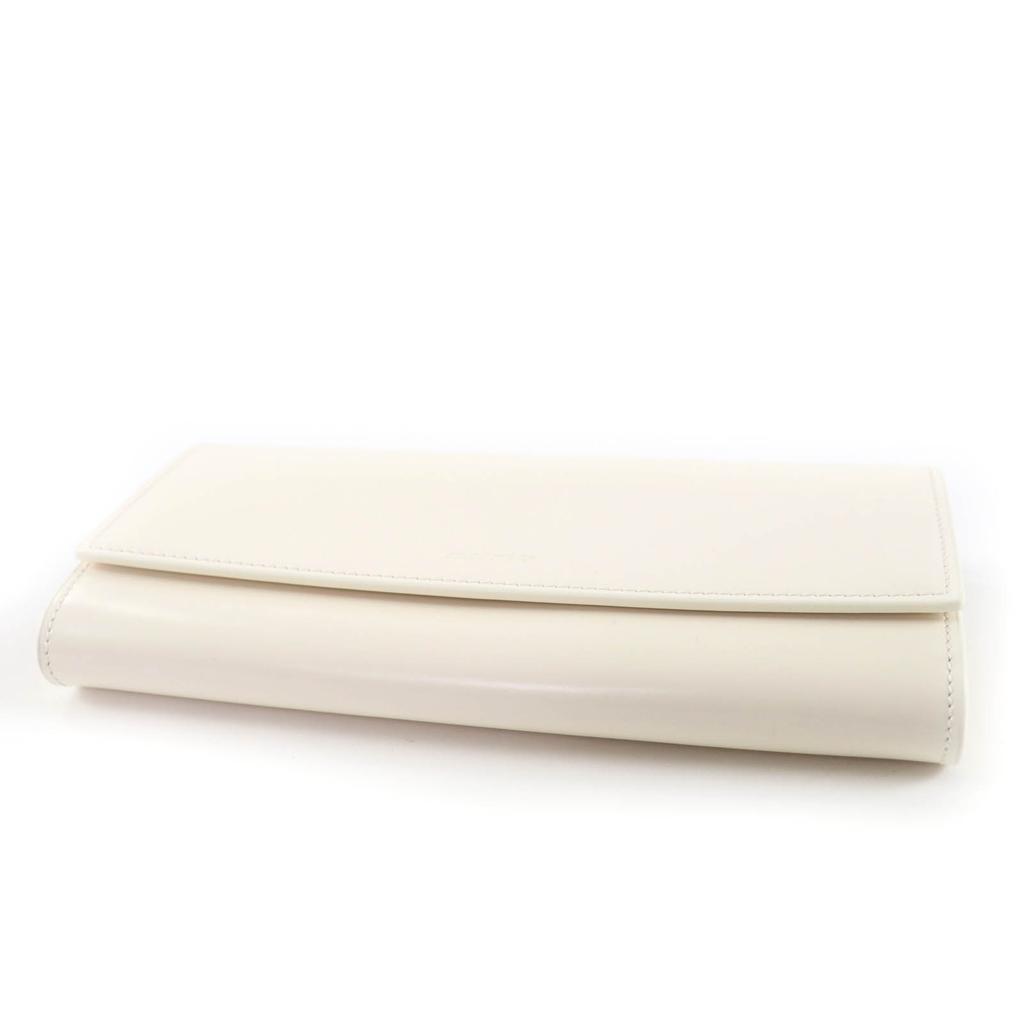 Pristine JIL SANDER Purse Long wallet white leather Women Used