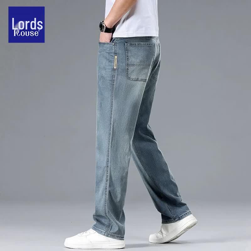 Men's Tencel Blend Loose Straight Summer Jeans