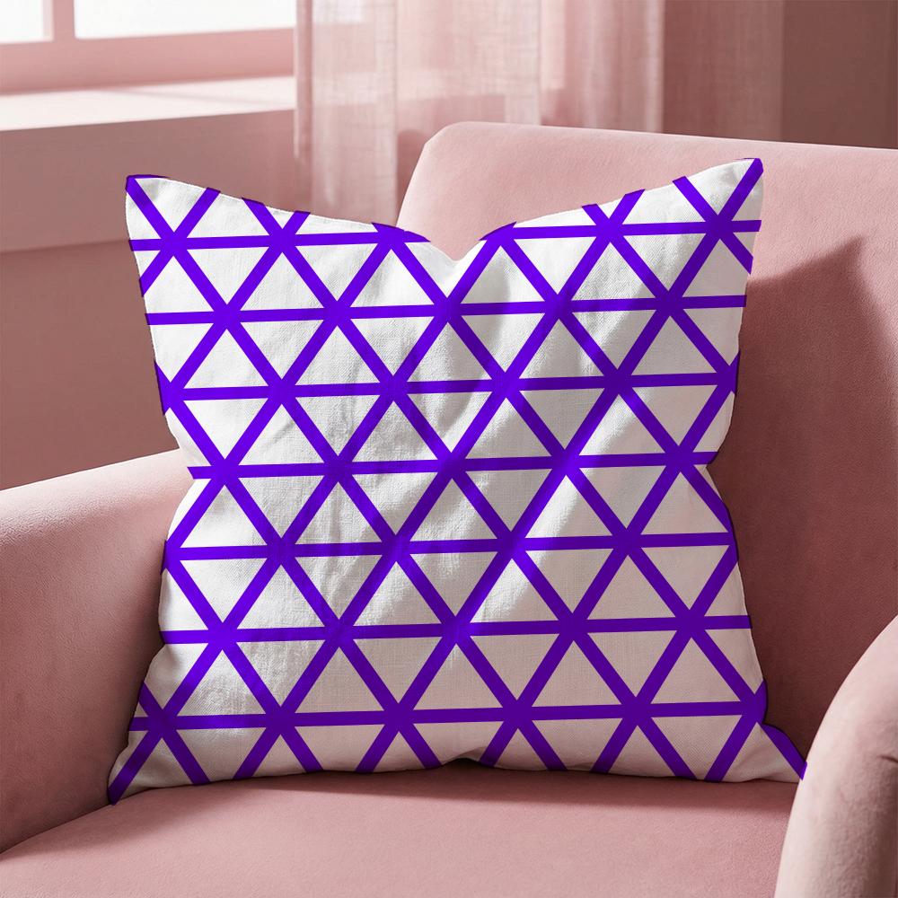 Soft purple lines Cushion Cover Multi-Scene Pillow Cover for Home & Car - Reversible, Soft & Durable for Daily Use