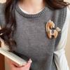 Cute Embroidery Horse Brooch Flower Cloth Fabric Pony Brooch Kawaii Cartoon Sweater Pin  Girl