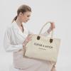 Canvas Bag Tote Bag Women's Bag Tote Bag Commuter Bag Shoulder Bag Beige White Long 45.5cm Wide 12cm High 32cm