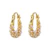 Exquisite Pearl Hoop Earrings: Elegant, Lightweight, Fashionable Design for Women