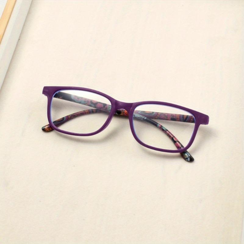 4PCS Elegant Floral Reading Glasses for Women - Square Full Frame Reading Glasses