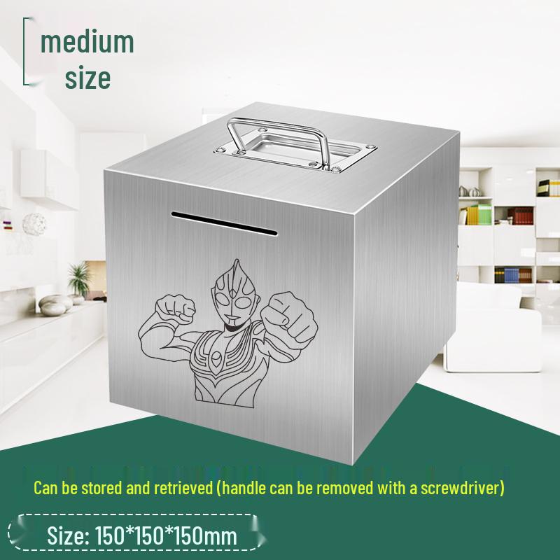 2026 Large Capacity Stainless Steel Piggy Bank for Adults - Secure Savings, Not for Kids