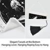 Tapiz de sol y luna para colgar en la pared, tapiz de pared ondulado, tapices psicodélicos bohemios, tapiz blanco y negro, decoración del hogar para habitación