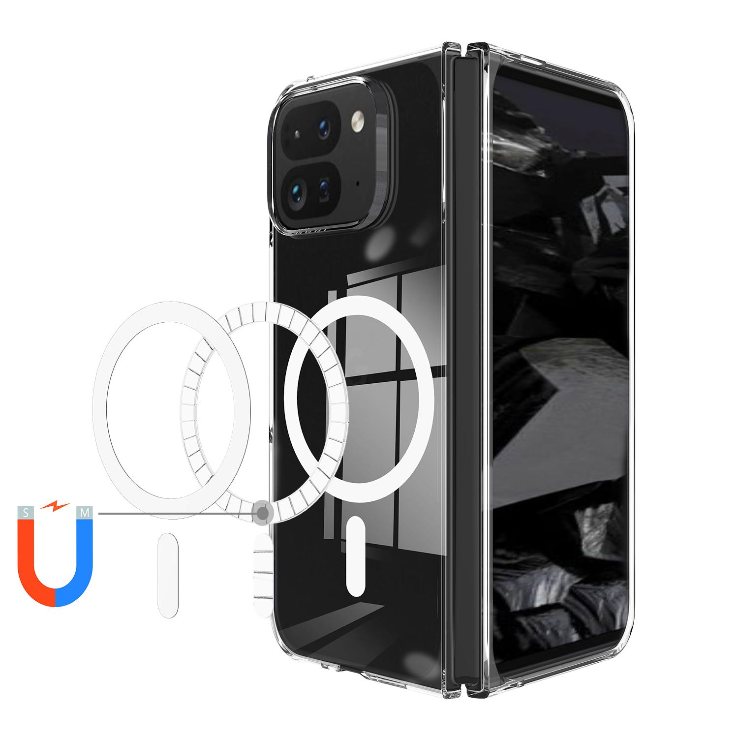 

For Google Pixel 10 Pro Fold Case TPU+Acrylic Magnetic Phone Cover Compatible with MagSafe As Shown A