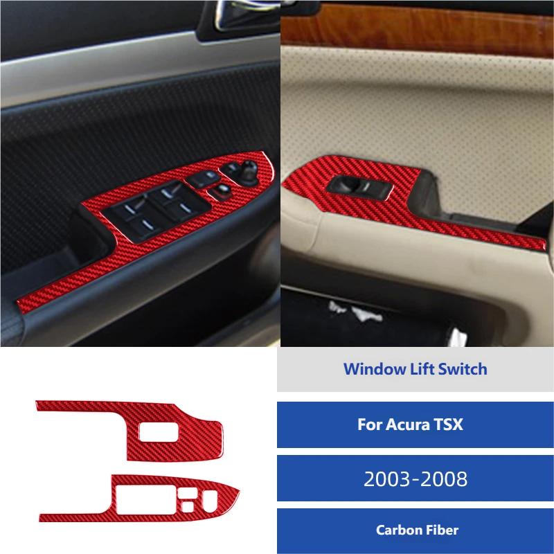 For Acura TSX 2003-2008 Car Carbon Fiber Black Stickers Car Interior Decorative Accessories