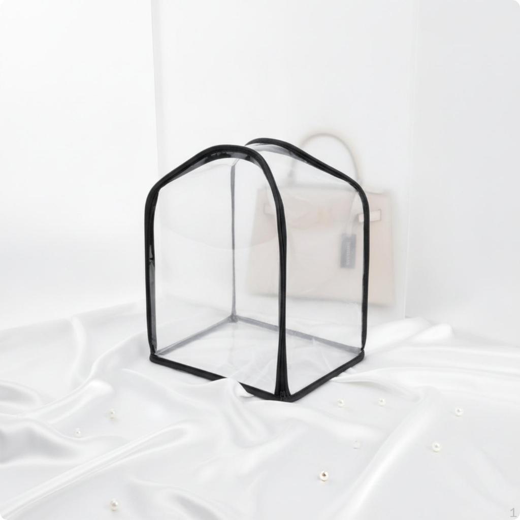 Handbag Storage Cover Transparent with Zipper Clear Purse Protector